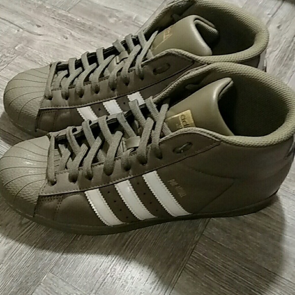olive green adidas pro model